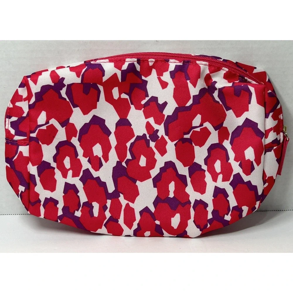Estee Lauder Lancome Ipsy Cosmetic Makeup Bag Lot Of 4‎ Wild Prints Colorful